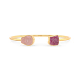 rose quartz ruby twister bracelet