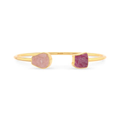 rose quartz ruby twister bracelet