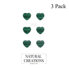 malachite slice earrings