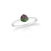 ruby zoisite stackable prong-set ring