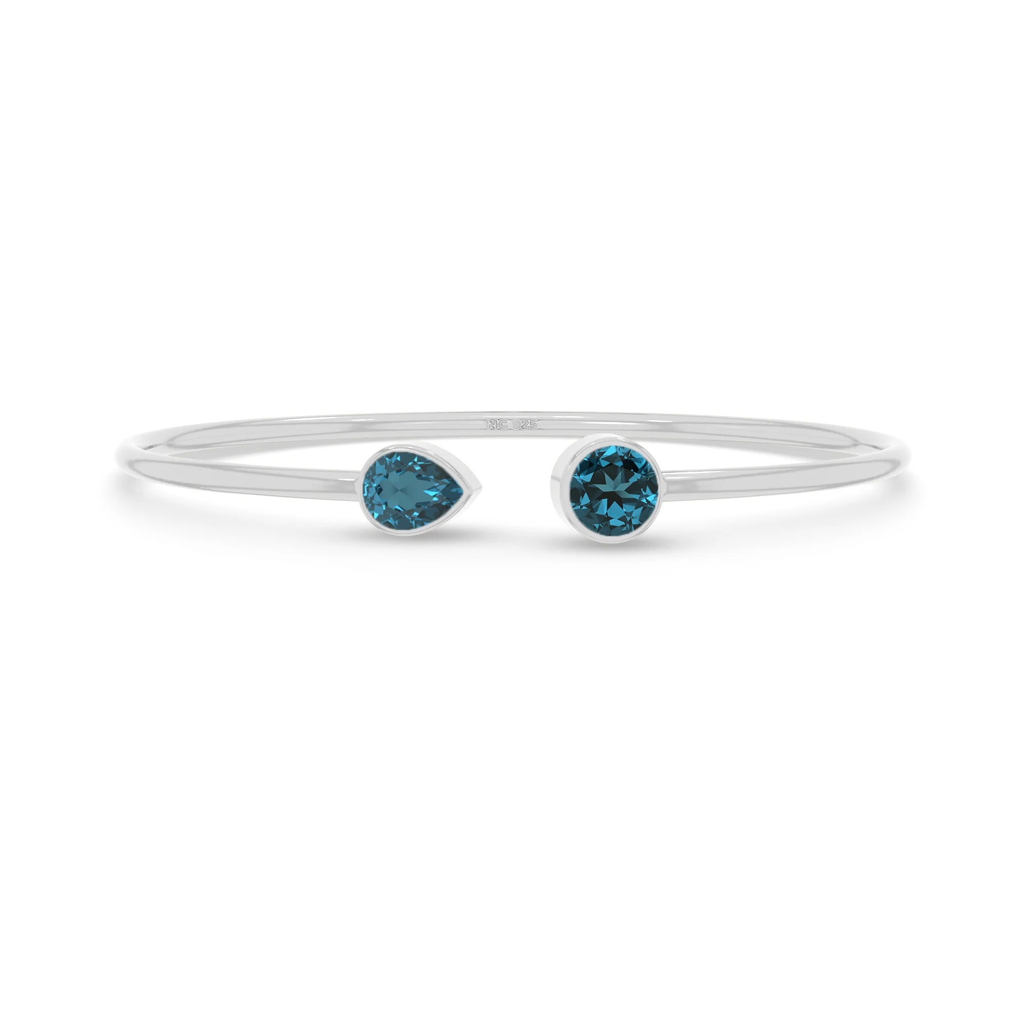 london blue topaz cut bracelet
