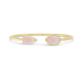 rose quartz cab bracelet
