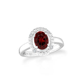 garnet prong-set ring