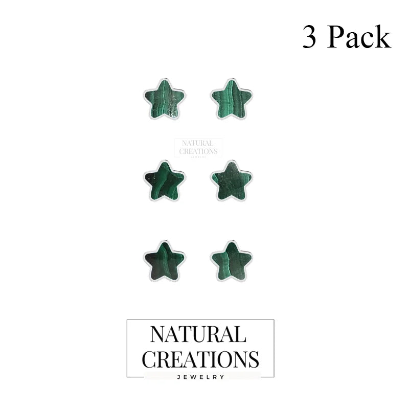 malachite slice earrings