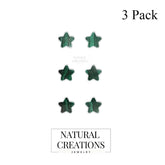 malachite slice earrings