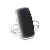 shungite bezel-set ring