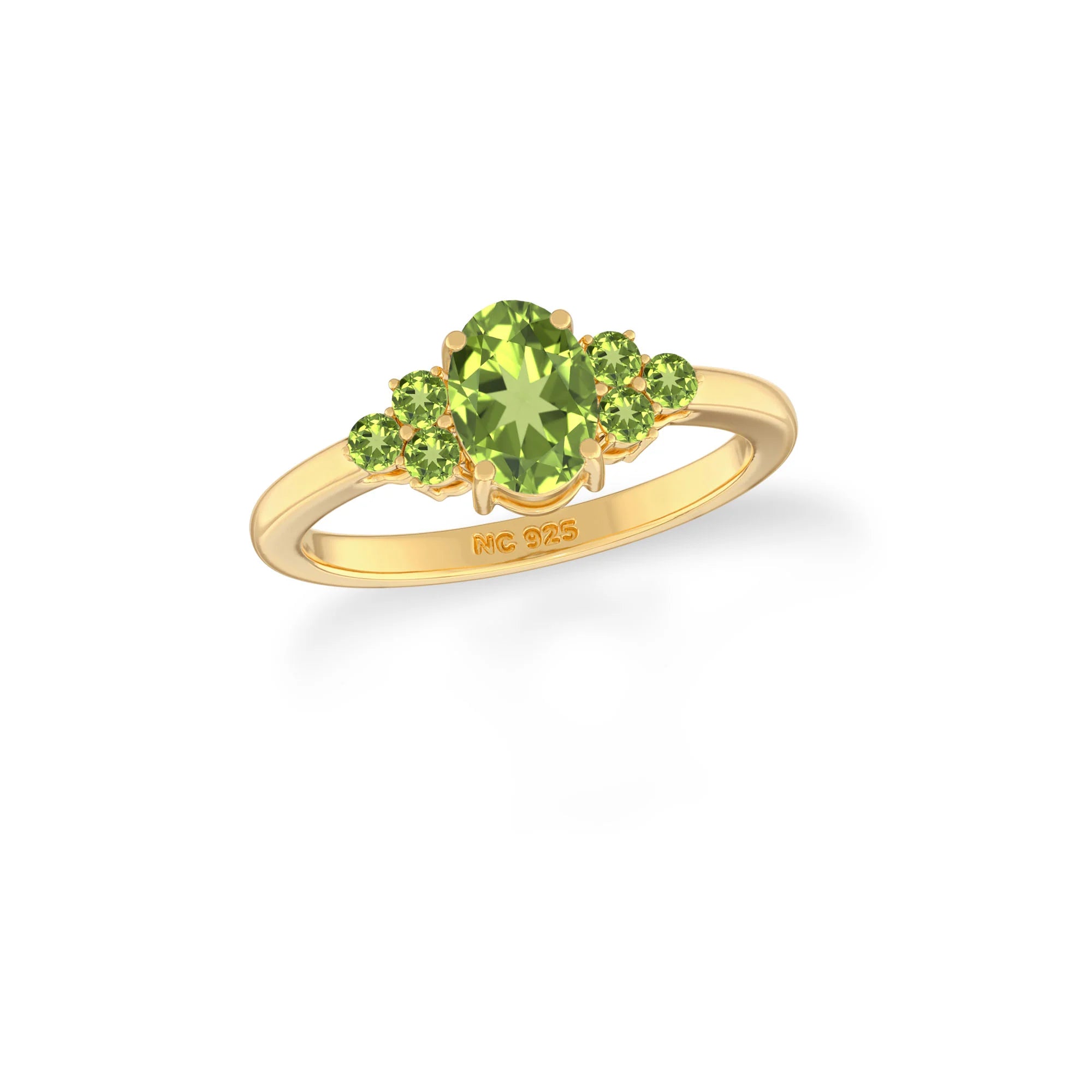 peridot prong-set ring