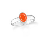 carnelian bezel-set ring
