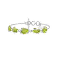 peridot rough bracelet