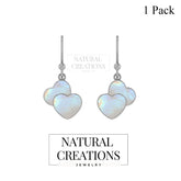 rainbow moonstone slice earrings