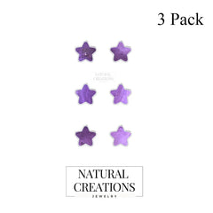 amethyst slice earrings