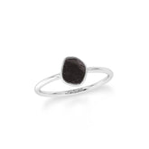 shungite stackable bezel-set ring
