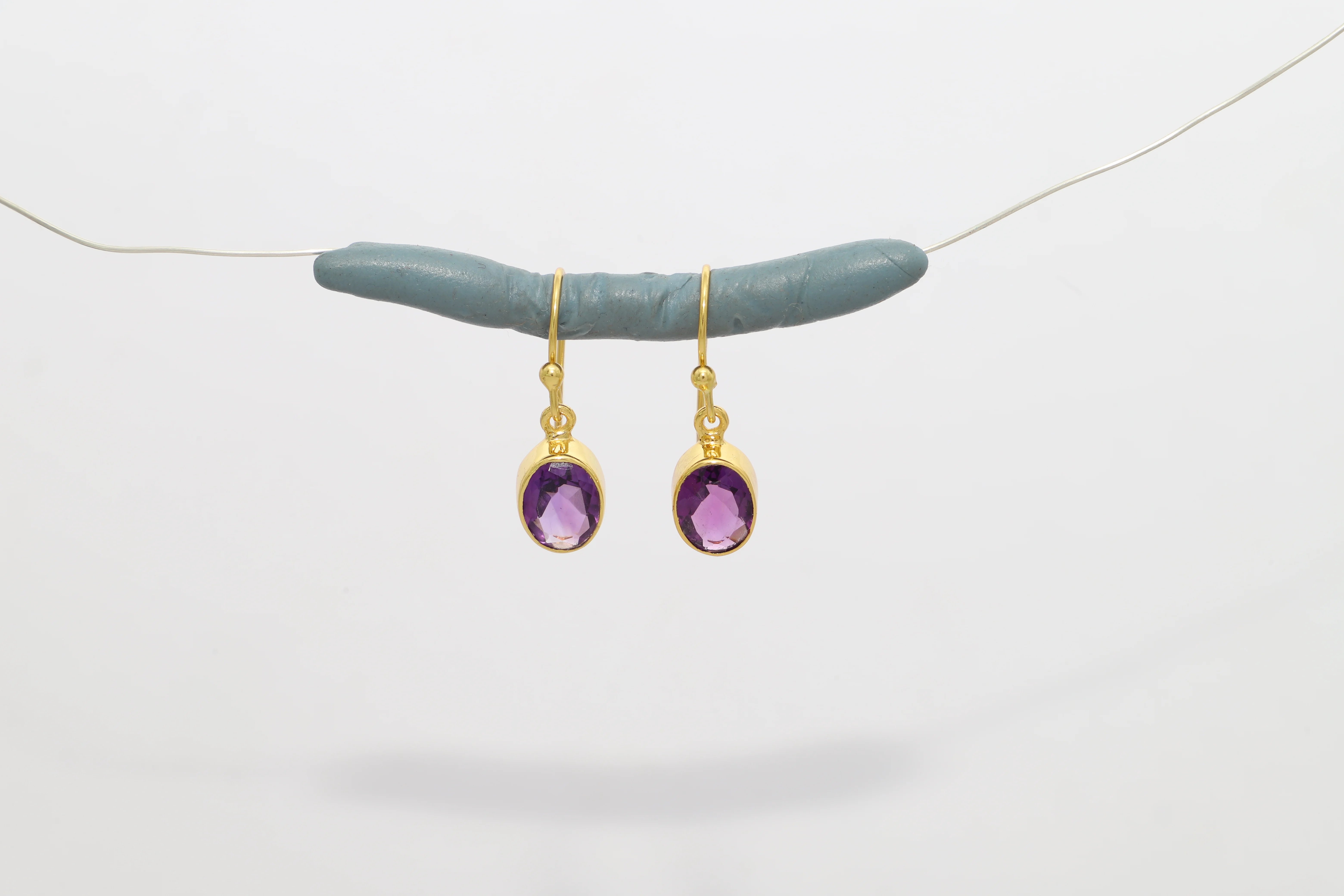 amethyst cut earrings