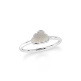 mother of pearl stackable bezel-set ring