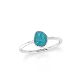 paraiba apatite stackable bezel-set ring
