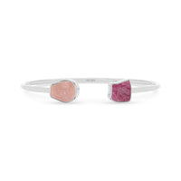 rose quartz ruby twister bracelet