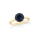 Lab Grown Alexandrite Round Solitaire Engagement Rings