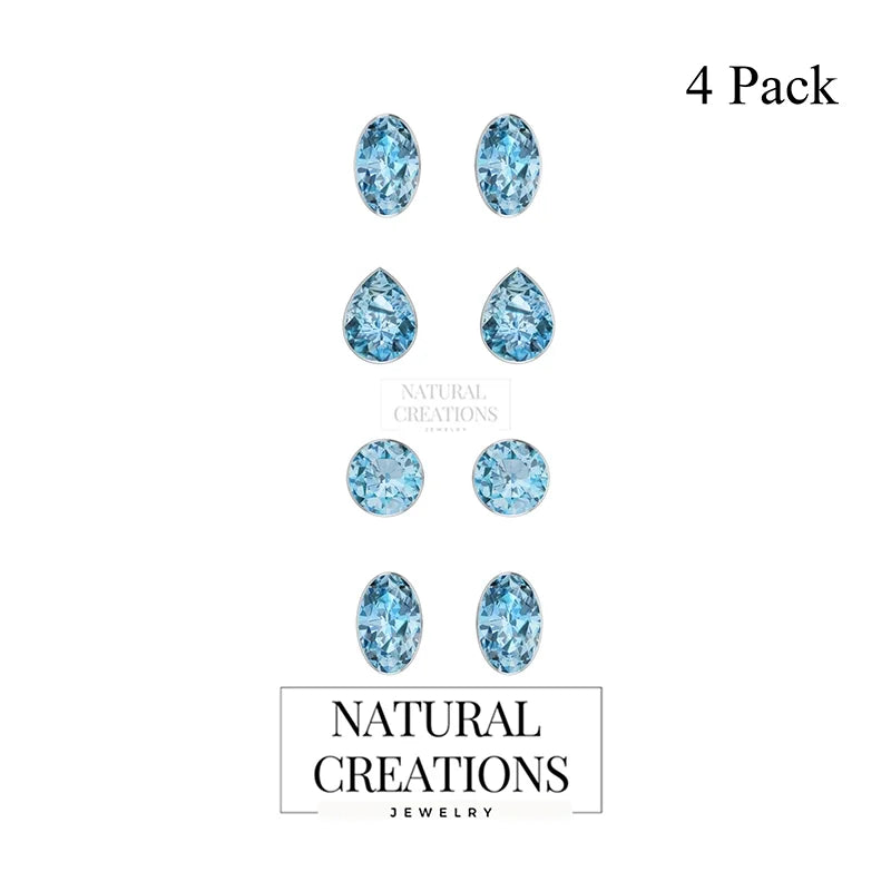 swiss blue topaz earrings