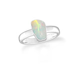 ethiopian opal bezel-set ring