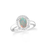 ethiopian-opal prong-set ring