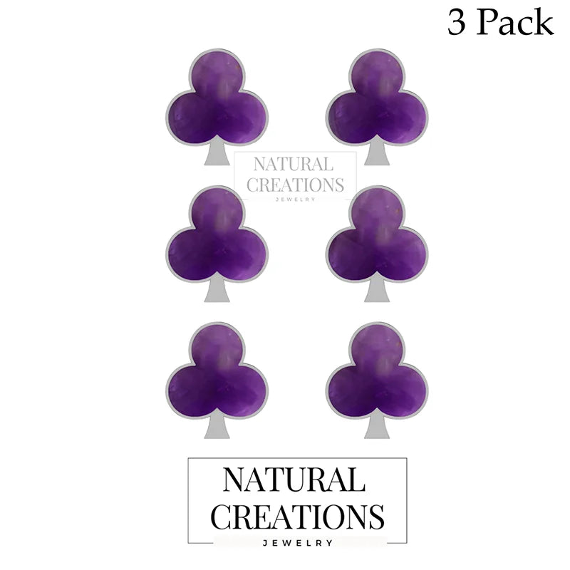 amethyst slice earrings