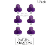 amethyst slice earrings