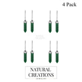 malachite cut earrings
