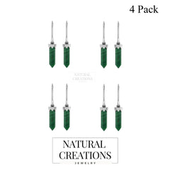 malachite cut earrings