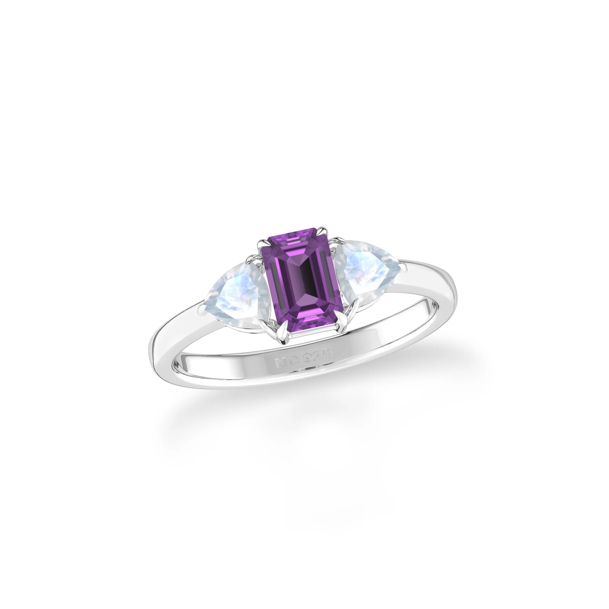 natural amethyst ring
