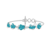 paraiba apatite rough bracelet