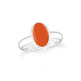 carnelian bezel-set ring