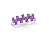 amethyst bezel-set ring