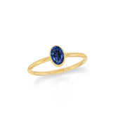 kyanite stackable bezel-set ring