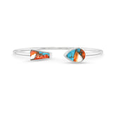 spiny oyster turquoise cab bracelet