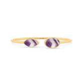 chevron amethyst cab bracelet
