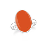 carnelian bezel-set ring