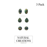 azurite malachite earrings