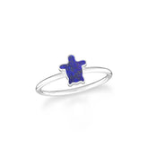 lapis lazuli stackable bezel-set ring