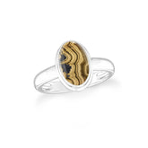 schalenblende bezel-set ring