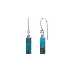 turquoise slice earrings