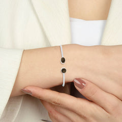 smoky quartz cut bracelet