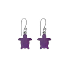 amethyst slice earrings
