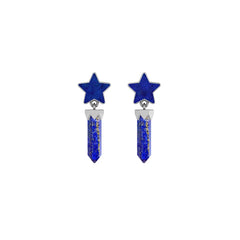 lapis lazuli slice earrings