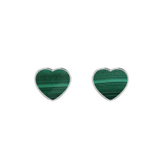 malachite slice earrings
