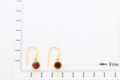 red garnet cut earrings
