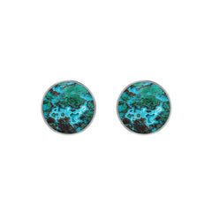 chrysocolla cab earrings