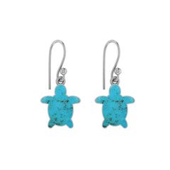 turquoise slice earrings