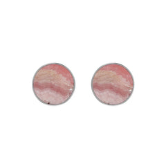 rhodochrosite cab earrings