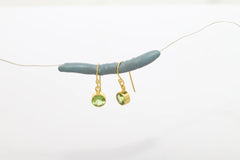 peridot cut earrings