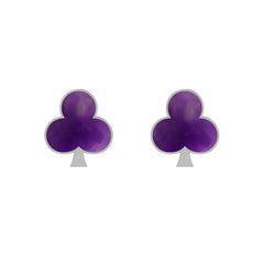 amethyst slice earrings
